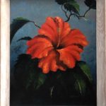 Hibiscus Harold Newton Oil on Upson board Courtesy of Roger Lightle Hibiscus Harold Newton
